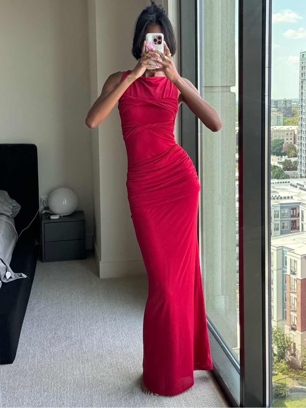 Peppermayo Scarlet Ruched Maxi Dress - Picture 4 of 4